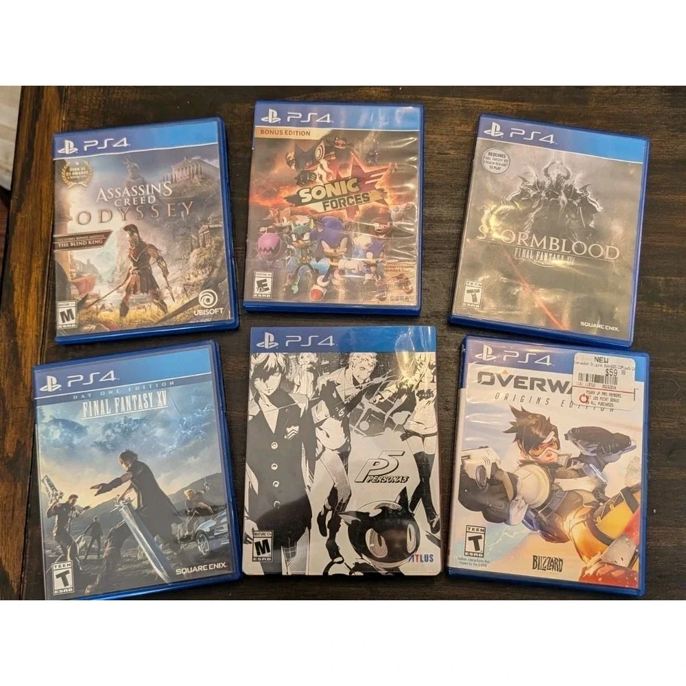 Lot Of 6‎ PlayStation 4 Games Assassins Creed, Final Fantasy, Sonic Untested